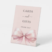 De Table Cartes cadeaux signe ruban rose (Recto)