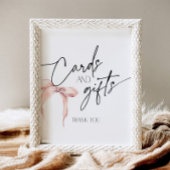 De Table Cartes et Cadeaux signe avec l'arc rose vif