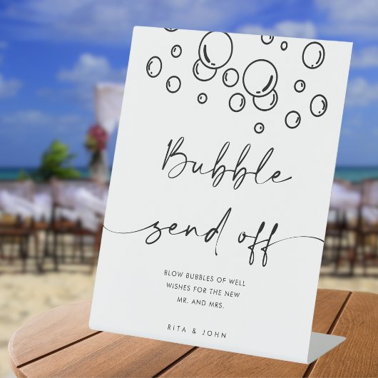 De Table Chic moderne éclatant avec amour bulle signe