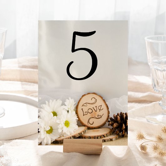 De Table Chiffres Rustiques Blancs Mariage Woodland Numéro 