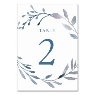 De Table couronne bleu aquarelle Tableau Numéro 2