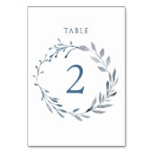 De Table couronne bleu aquarelle Tableau Numéro 2 (Dos)