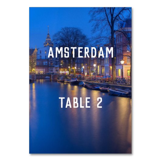 De Table Destination Amsterdam Tableau 1 Numéro du tableau (Par défaut)