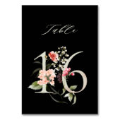 De Table Élégant Botanique Floral Numéro 16, Noir (Dos)