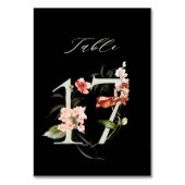 De Table Élégant Botanique Floral Numéro 17, Noir (Dos)