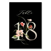 De Table Élégant Botanique Floral Numéro 18, Noir (Dos)