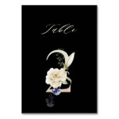 De Table Élégant Botanique Floral Numéro 2, Noir (Dos)