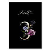 De Table Élégant Botanique Floral Numéro 3, Noir (Dos)