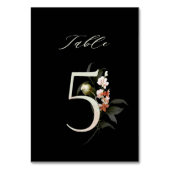 De Table Élégant Botanique Floral Numéro 5, Noir (Par défaut)