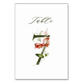 De Table Élégant Botanique Floral Numéro 7, (Dos)