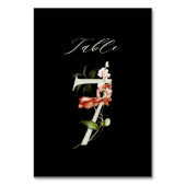 De Table Élégant Botanique Floral Numéro 7, Noir (Dos)