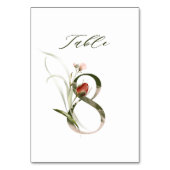 De Table Élégant Botanique Floral Numéro 8, (Par défaut)