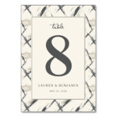 De Table Elegant Gris Numéro Huit (Dos)