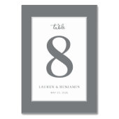 De Table Élégant Gris Numéro Huit (Dos)