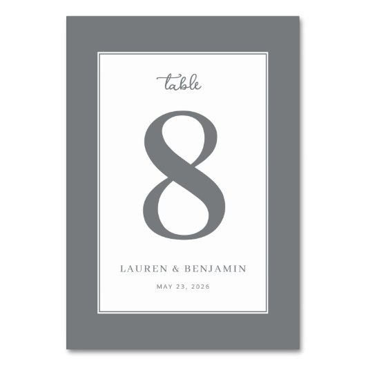 De Table Élégant Gris Numéro Huit (Par défaut)