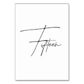 De Table Élégant Mariage calligraphique Tableau 15 Numéro d (Dos)