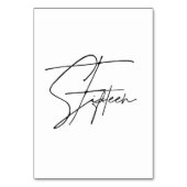 De Table Élégant Mariage calligraphique Tableau 16 Numéro d (Dos)