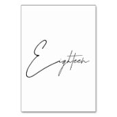 De Table Élégant Mariage calligraphique Tableau 18 Numéro d (Dos)