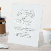 De Table élégant script noir et blanc mariage signe mémoria (In SItu)