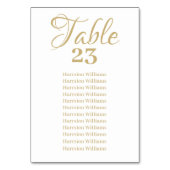 De Table Élégant script texte personnalisé Mariage Numéro d (Dos)