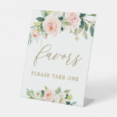 De Table Élégante Aquarelle Bleue Fleur Faveur Signe (Recto)