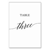 De Table Élégante calligraphie noire Tableau Trois Numéro d (Dos)