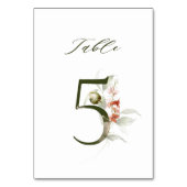 De Table Élégante florale botanique numéro 5, (Dos)