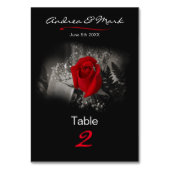 De Table Élégante Rose Rouge Vignette Noir Classic Numéro d (Dos)