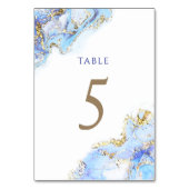 De Table encre bleue d'aquarelle Tableau Numéro 5 (Dos)