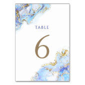 De Table encre bleue d'aquarelle Tableau Numéro 6 (Dos)