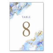 De Table encre bleue d'aquarelle Tableau Numéro 8 (Dos)