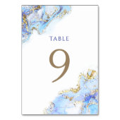 De Table encre bleue d'aquarelle Tableau Numéro 9 (Dos)