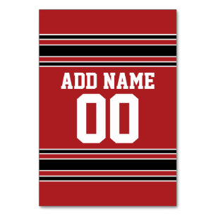 De Table Équipe Jersey avec nom et numéro personnalisés