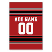 De Table Équipe Jersey avec nom et numéro personnalisés (Dos)