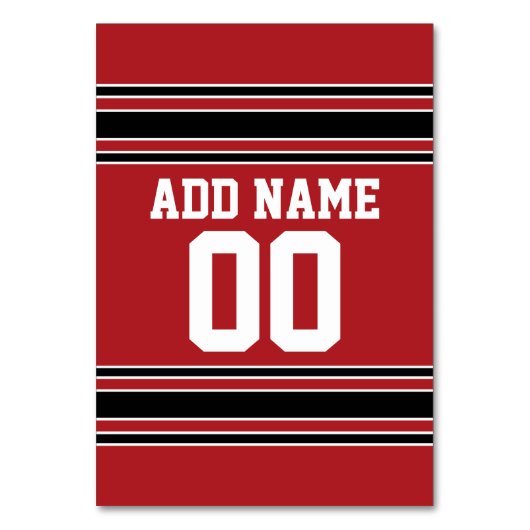 De Table Équipe Jersey avec nom et numéro personnalisés (Par défaut)