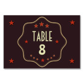 De Table Étiquette Rétro Numéro Classique Personnalisée (Dos)