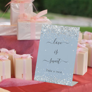 De Table Favoriser signe bleu poussiéreux argent amour est