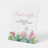 De Table Flamants roses Tropical Douche Diaper Signe Raffle (Recto)