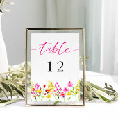 De Table Fleur sauvage Mariage Floral Tableau Numéro script