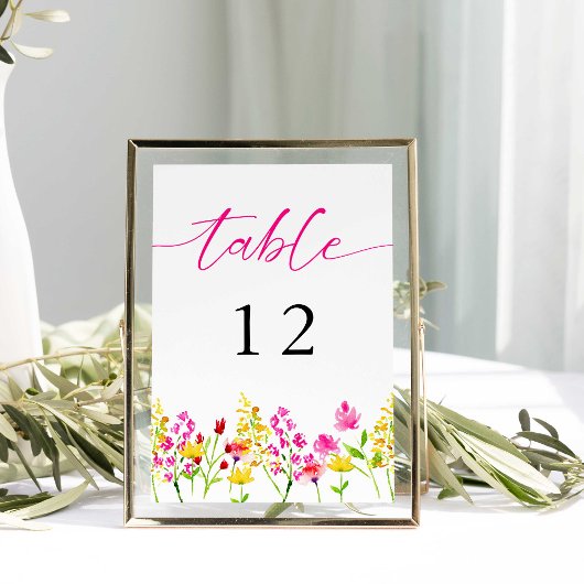 De Table Fleur sauvage Mariage Floral Tableau Numéro script