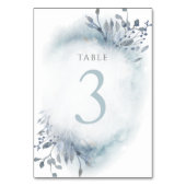De Table fleurs d'aquarelle bleu poussiéreux Tableau Numéro (Dos)