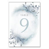 De Table fleurs d'aquarelle bleu poussiéreux Tableau Numéro (Dos)