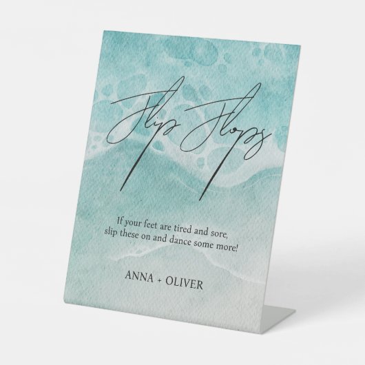 De Table Flip Flops Danser Drôle Un Signe Plus Mariage (Recto)