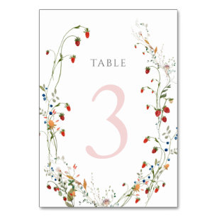 De Table fraise sauvage Tableau Numéro 3