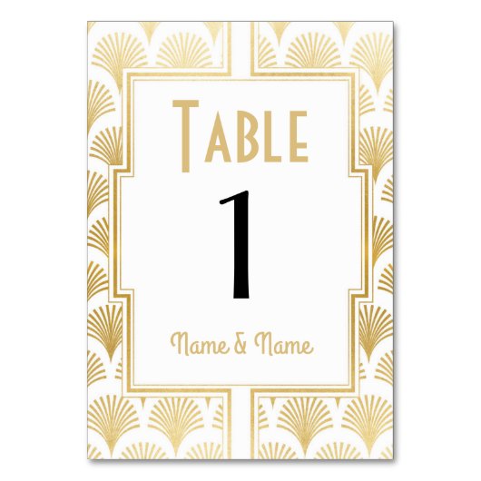 De Table Gatsby Tableau Numéro 1920 Roaring 20s Mariage (Par défaut)