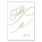 De Table Gold Luxury Calligraphy Mariage numéro 10, (Par défaut)