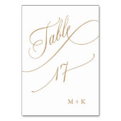 De Table Gold Luxury Calligraphy Mariage numéro 17, (Par défaut)