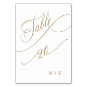 De Table Gold Luxury Calligraphy Mariage numéro 20, (Par défaut)