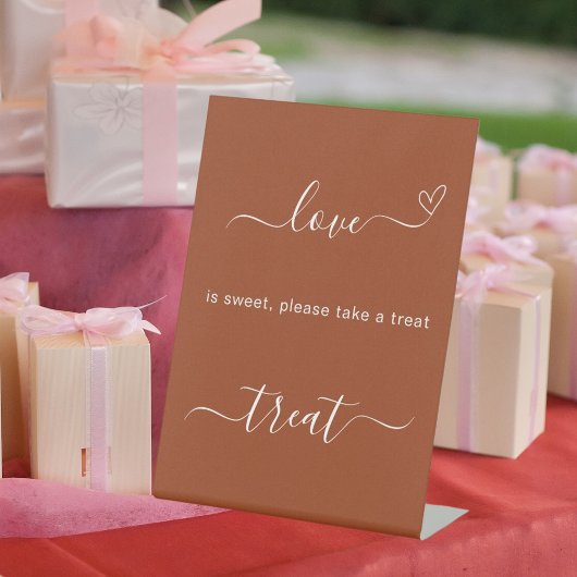 De Table L'amour est doux brûlé orange mariage signe gâteau
