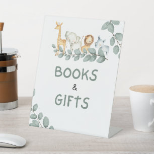 De Table Livres et cadeaux Signe Boy Zoo Animaux Baby showe